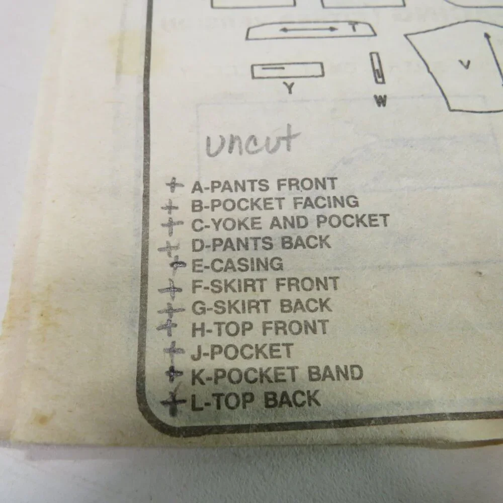 simplicity 9061 sewing pattern pants, skirt, shorts